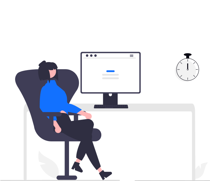 Person working at computer with stopwatch for effective Filing & Timing Coordination