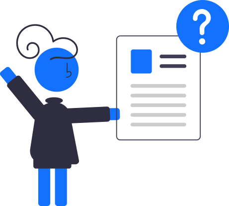Stylized person clarifying a document with a question mark; Why 10-Q and 10-K Filing explained.